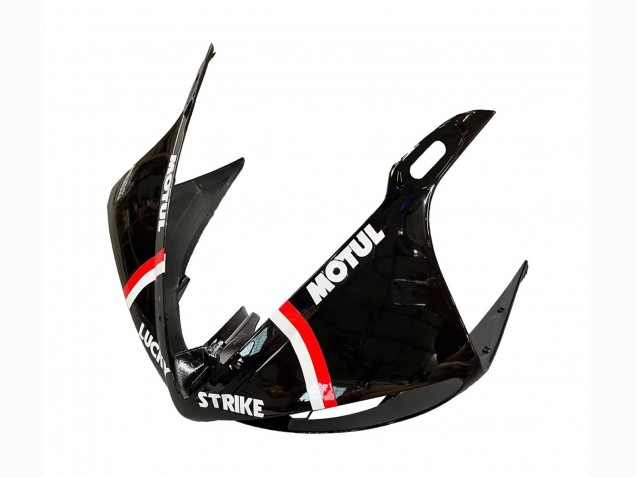 2006-2009 Yamaha YZF R6S Motorcycle Fairings - Glossy Black Red White Lucky Strike Motul Canada Websites