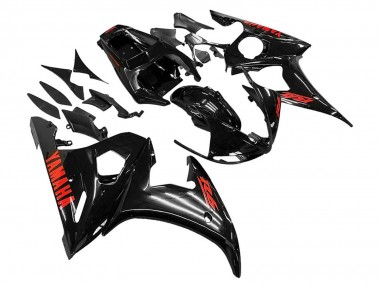 2006-2009 Yamaha YZF R6S Motorcycle Fairings - Glossy Black Red Canada Websites