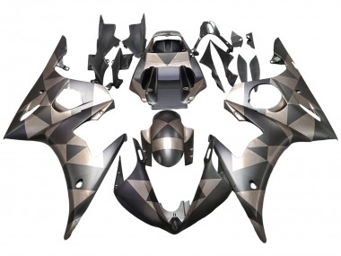2006-2009 Yamaha YZF R6S Motorcycle Fairings - Grey Matte Black Geometric Canada Websites