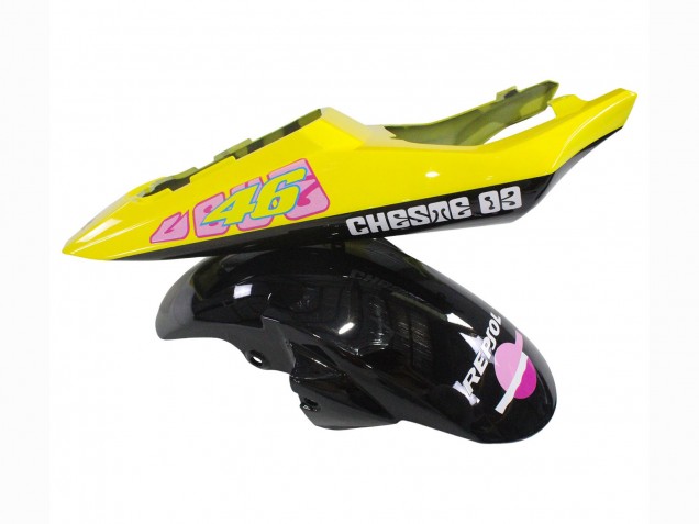 2003-2004 Yamaha YZF R6 Motorcycle Fairings - Yellow Pink Glossy Black Rossi Repsol 46 Canada Websites