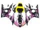 2003-2004 Yamaha YZF R6 Motorcycle Fairings - Yellow Pink Glossy Black Rossi Repsol 46 Canada Websites