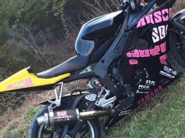 2006-2009 Yamaha YZF R6S Motorcycle Fairings - Yellow Pink Glossy Black Rossi Repsol 46 Canada Websites