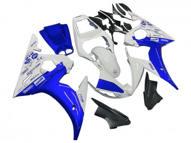 2006-2009 Yamaha YZF R6S Motorcycle Fairings - White Blue GYTR Canada Websites