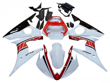 2003-2004 Yamaha YZF R6 Motorcycle Fairings - White Red Glossy Black Canada Websites