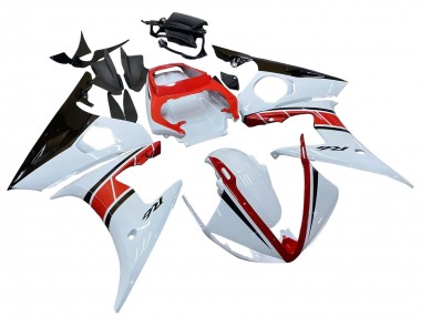 2006-2009 Yamaha YZF R6S Motorcycle Fairings - White Red Glossy Black Canada Websites