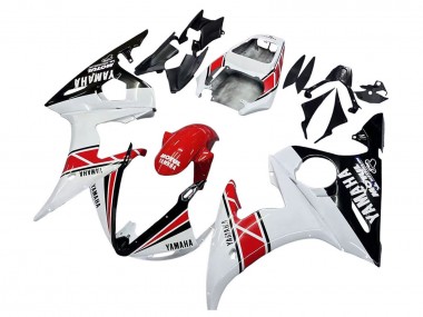 2006-2009 Yamaha YZF R6S Motorcycle Fairings - White Red Glossy Black Motul Canada Websites