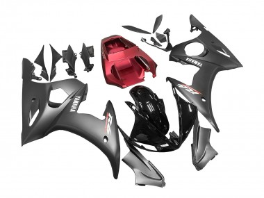 2006-2009 Yamaha YZF R6S Motorcycle Fairings - Black Red Canada Websites