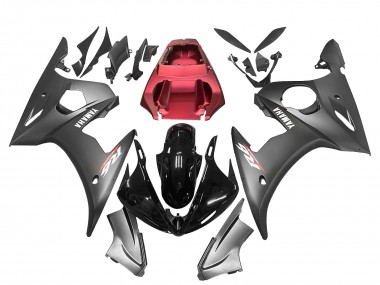 2006-2009 Yamaha YZF R6S Motorcycle Fairings - Black Red Canada Websites