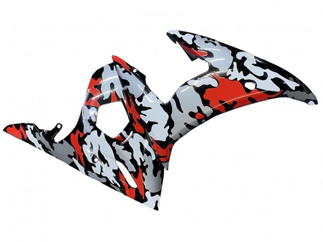 2003-2004 Yamaha YZF R6 Motorcycle Fairings - Black Red Grey Camouflage Canada Websites