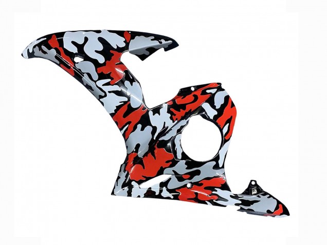 2003-2004 Yamaha YZF R6 Motorcycle Fairings - Black Red Grey Camouflage Canada Websites