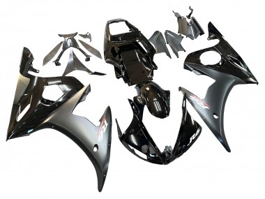2006-2009 Yamaha YZF R6S Motorcycle Fairings - Glossy Black Matte Black Gold Chameleon Canada Websites