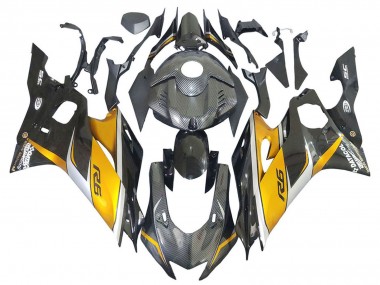 2017-2023 Yamaha YZF 600 R6 Motorcycle Fairings - Gold Black Carbon Fiber Canada Websites