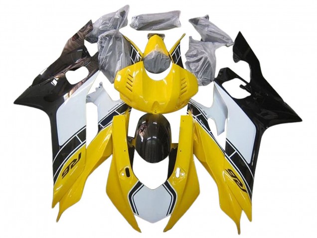 2017-2023 Yamaha YZF 600 R6 Motorcycle Fairings - White Yellow Glossy Black Canada Websites
