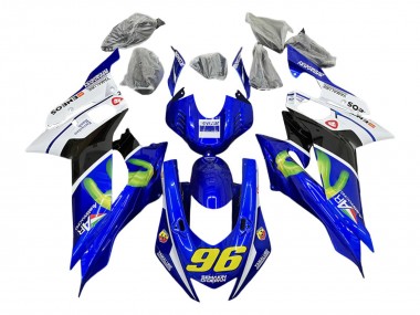 2017-2023 Yamaha YZF 600 R6 Motorcycle Fairings - White Blue Black Green MoviStar Semakin Didepan Canada Websites