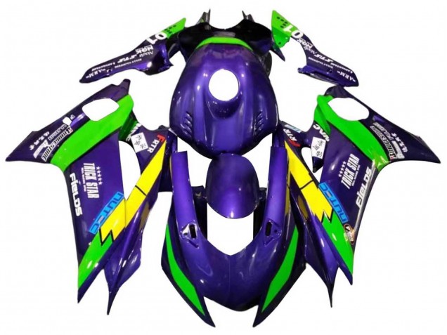 2017-2023 Yamaha YZF 600 R6 Motorcycle Fairings - Green Purple Yellow Black Trick Star Canada Websites