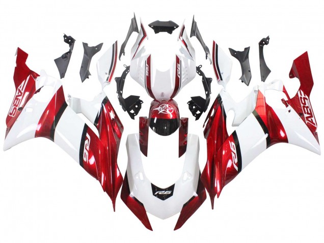 2017-2023 Yamaha YZF 600 R6 Motorcycle Fairings - White Red Black Canada Websites