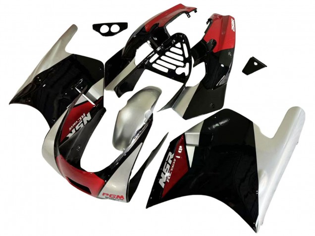 1988-1989 Honda NSR250R Motorcycle Fairings - Silver Red Glossy Black Canada Websites
