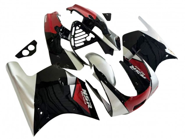 1988-1989 Honda NSR250R Motorcycle Fairings - Silver Red Glossy Black Canada Websites