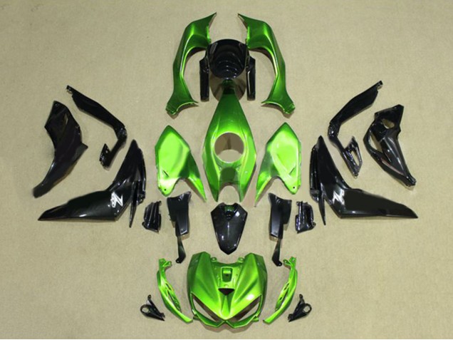 2014-2019 Kawasaki Z1000 Motorcycle Fairings - Green Glossy Black Canada Websites