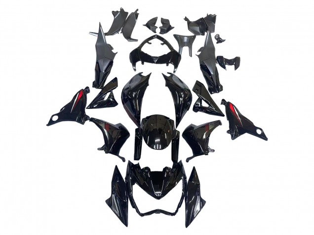 2013-2018 Kawasaki Z800 Motorcycle Fairings - Glossy Black Red Canada Websites