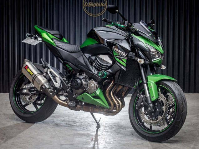 2013-2018 Kawasaki Z800 Motorcycle Fairings - Green Glossy Black Canada Websites