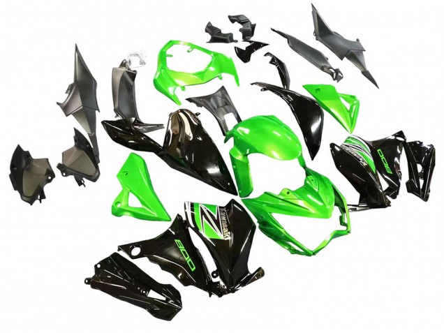 2013-2018 Kawasaki Z800 Motorcycle Fairings - Green Glossy Black Canada Websites