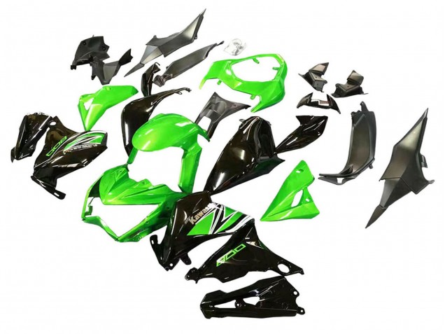2013-2018 Kawasaki Z800 Motorcycle Fairings - Green Glossy Black Canada Websites