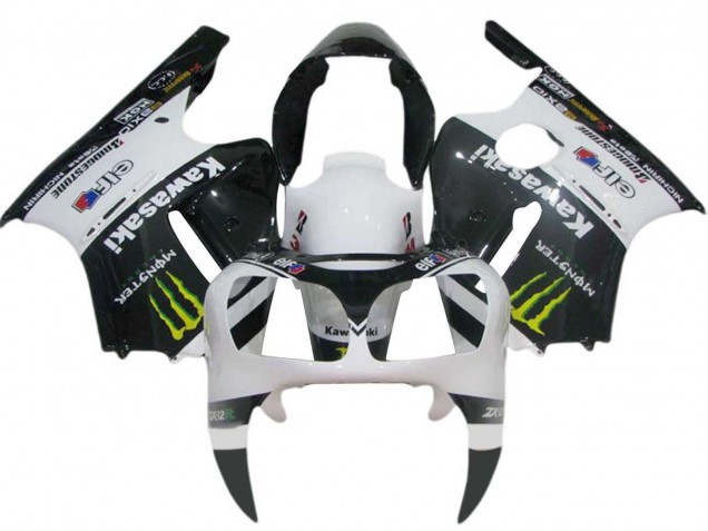 2000-2001 Kawasaki ZX12R Motorcycle Fairings - White Black Yellow Elf Monster Canada Websites