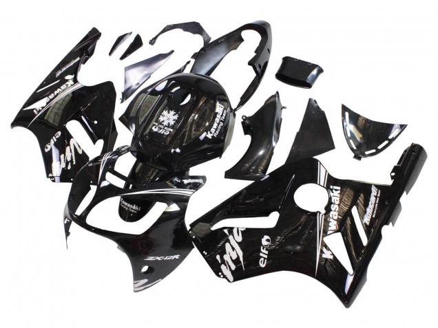 2000-2001 Kawasaki ZX12R Motorcycle Fairings - Glossy Black White Elf Snow Canada Websites