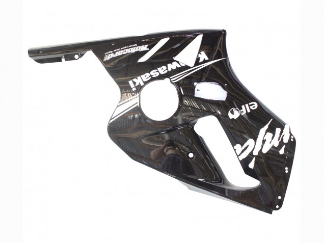 2000-2001 Kawasaki ZX12R Motorcycle Fairings - Glossy Black White Elf Snow Canada Websites