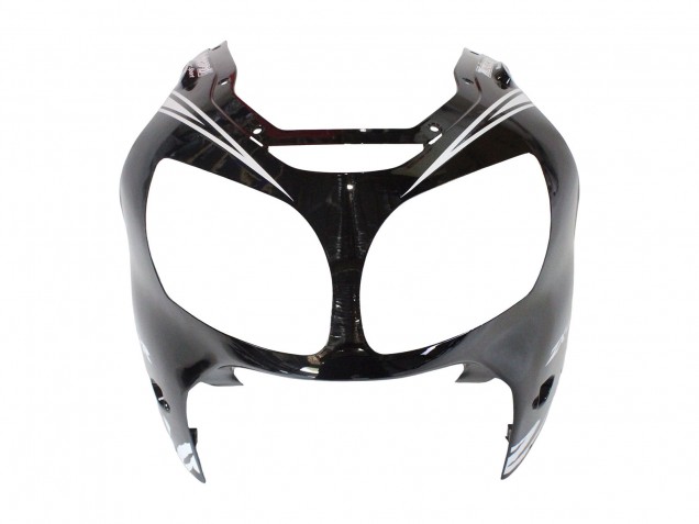 2000-2001 Kawasaki ZX12R Motorcycle Fairings - Glossy Black White Elf Snow Canada Websites