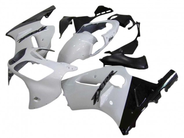 2000-2001 Kawasaki ZX12R Motorcycle Fairings - White Glossy Black Canada Websites
