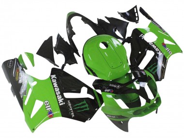 2002-2006 Kawasaki ZX12R Motorcycle Fairing - Green Glossy Black Elf Touch4 Monster Canada Websites