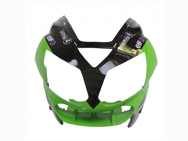 2002-2006 Kawasaki ZX12R Motorcycle Fairing - Green Glossy Black Elf Touch4 Monster Canada Websites