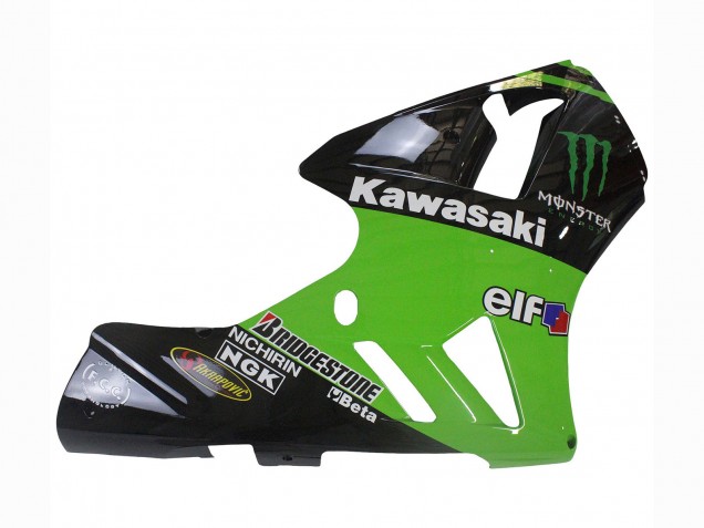 2002-2006 Kawasaki ZX12R Motorcycle Fairing - Green Glossy Black Elf Touch4 Monster Canada Websites