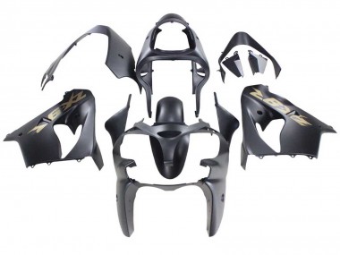 2000-2001 Kawasaki ZX9R Motorcycle Fairings - Matte Black Gold Canada Websites