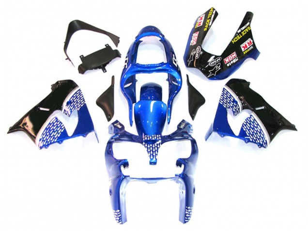2000-2001 Kawasaki ZX9R Motorcycle Fairings - Blue White Black Canada Websites