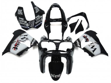 2002-2003 Kawasaki ZX9R Motorcycle Fairings - Glossy Black White West Canada Websites