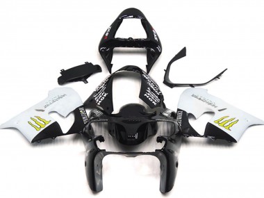 2002-2003 Kawasaki ZX9R Motorcycle Fairings - White Glossy Black Yellow Monster Canada Websites