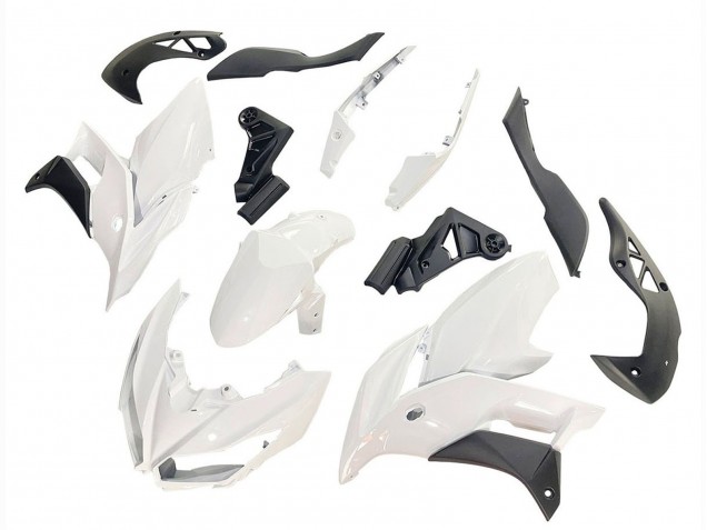 2015-2021 Kawasaki Versys 650 Motorcycle Fairings - White Matte Black Canada Websites