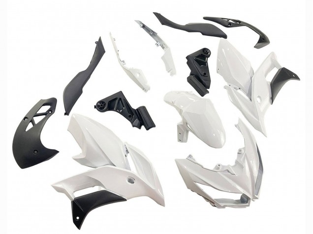2015-2021 Kawasaki Versys 650 Motorcycle Fairings - White Matte Black Canada Websites