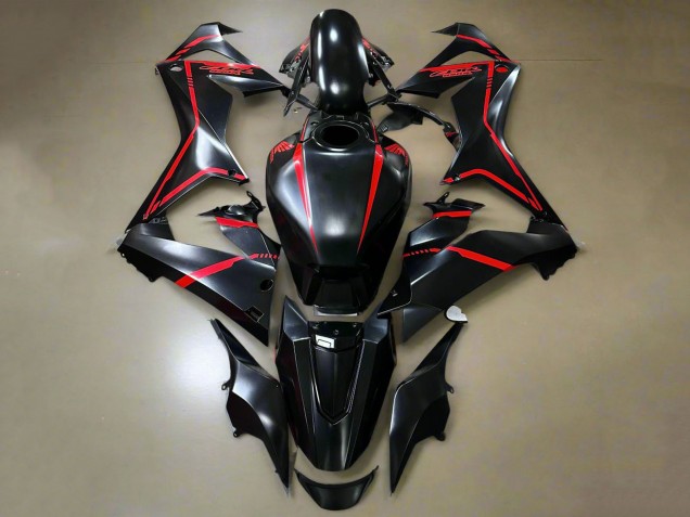 2019-2020 Honda CBR650R Motorcycle Fairings - Glossy Black Red Stripe Canada Websites