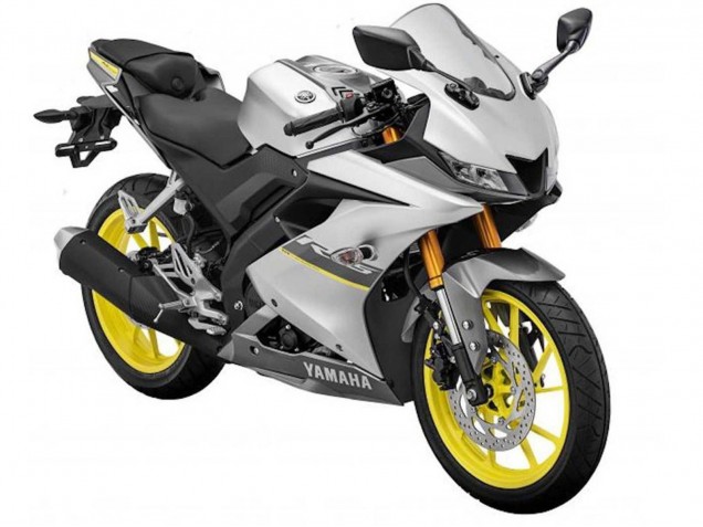 2018-2024 Yamaha YZF R15 Motorcycle Fairings - Matte Silver Yellow Canada Websites
