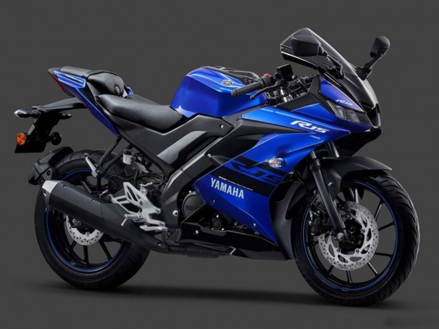 2018-2024 Yamaha YZF R15 Motorcycle Fairings - Blue Black White Canada Websites