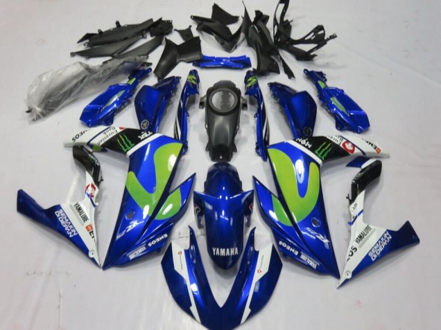 2015-2018 Yamaha YZF R3/R25 Motorcycle Fairings - Blue White Black Green Monster Canada Websites