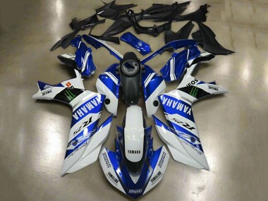 2015-2018 Yamaha YZF R3/R25 Motorcycle Fairings - White Blue Yamalube ENEOS Monster Canada Websites