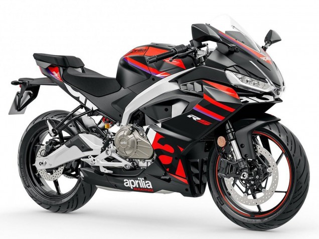 2024-2025 Aprilia RS457 Motorcycle Fairings - Matte Black Red Canada Websites