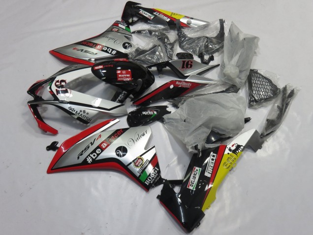 2009-2015 Aprilia RSV4 1000 Motorcycle Fairings - Silver Red Black Yellow Canada Websites