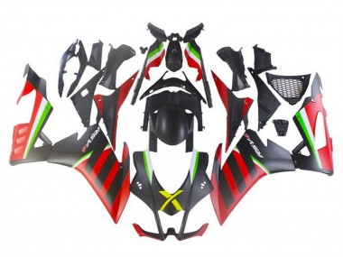 2016-2020 Aprilia RSV4 1000 Motorcycle Fairings - Matte Black Red Green Stripe Canada Websites