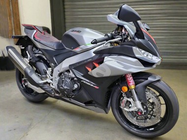 2021-2024 Aprilia RSV4 1100 Motorcycle Fairings - Glossy Silver Matte Black Canada Websites